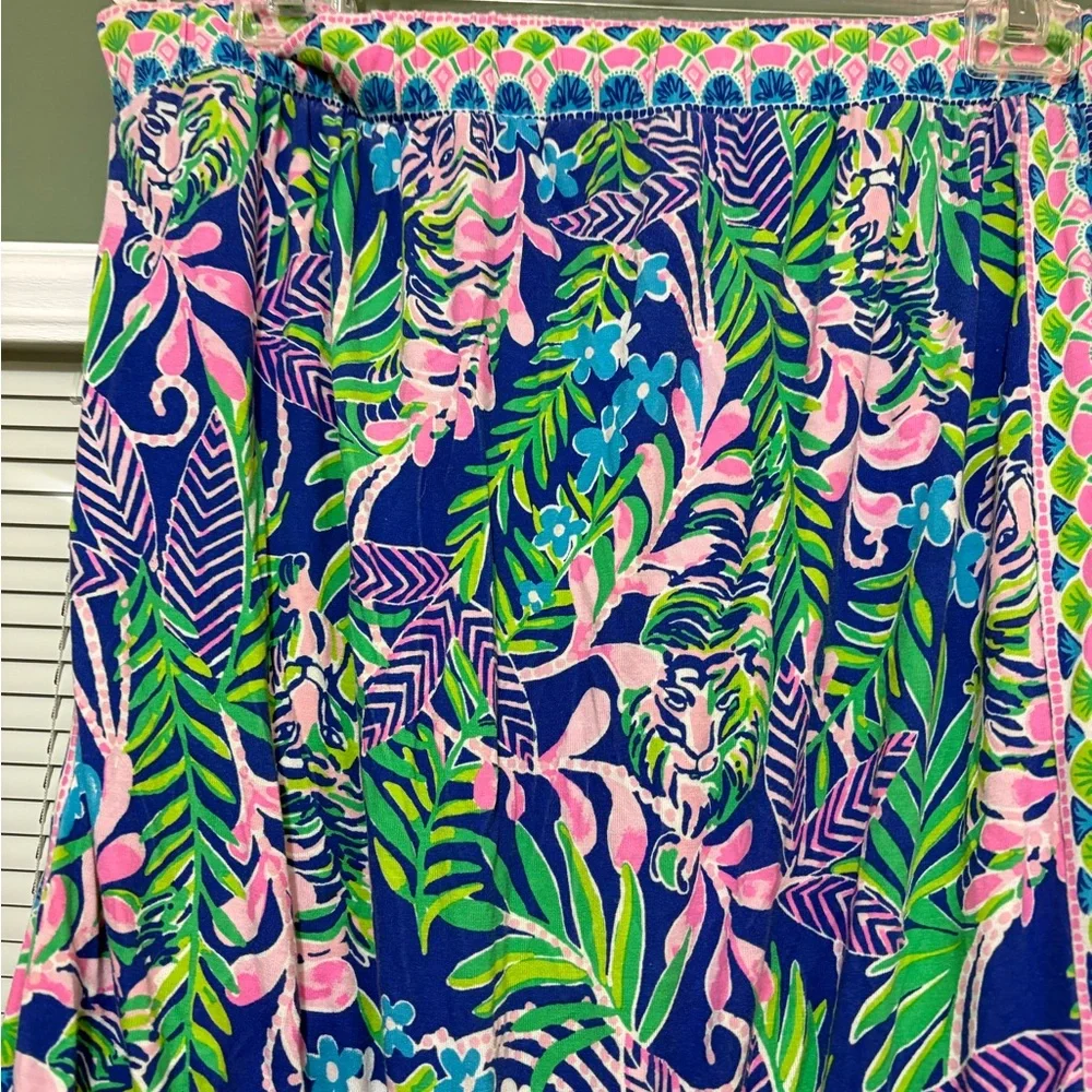 Lilly Pulitzer Strapless Rikki Tropical Floral Tiger Print Romper - Picture 3 of 11